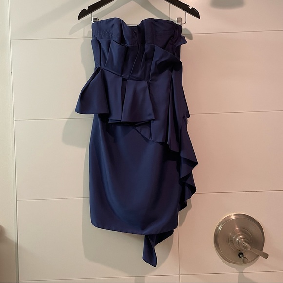 Karen Walker - Navy Silk Taffeta minidress - Picture 3 of 7